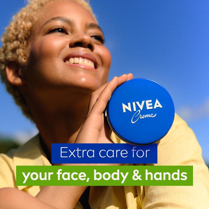 NIVEA Moisturizing Cream, Universal All Purpose Face Body Hands, Tin 3x400ml - Image 4